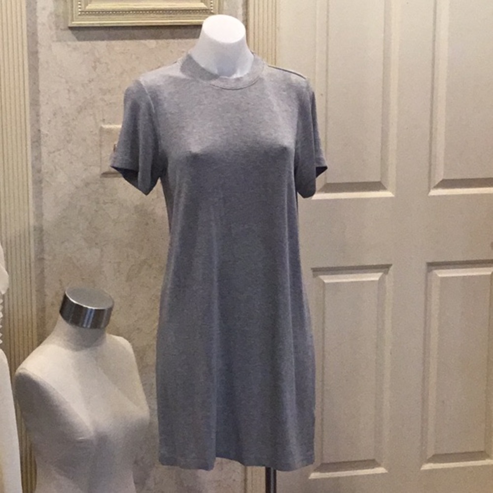 Xs t-shirt style dress 98% modal,2% spandex heather gray by Baldwin